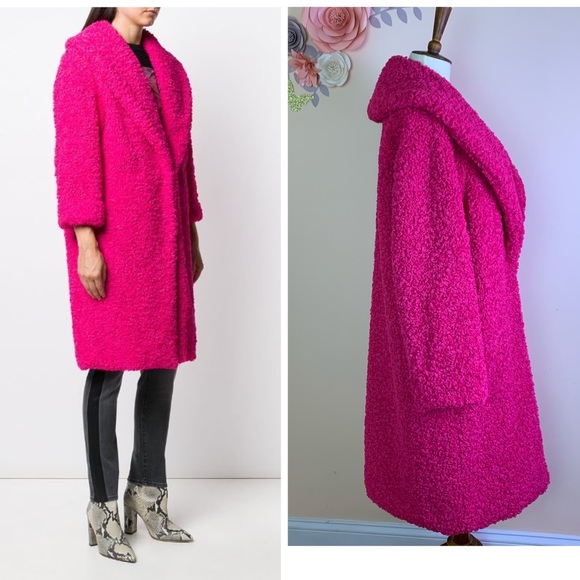 New! ALICE + OLIVIA Oversized Sherpa Teddy Coat - Picture 5 of 8